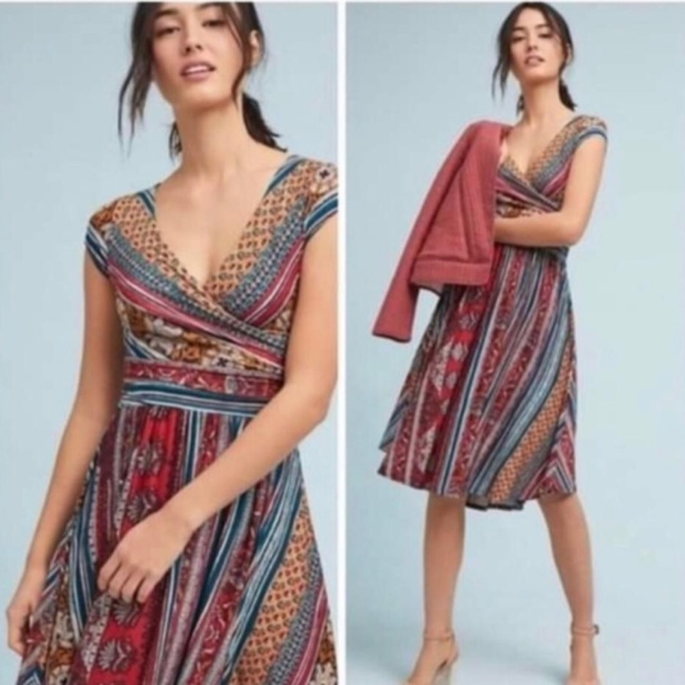 Anthropologie Multicolor Midi Dress